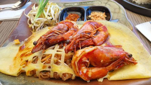 Close-up of food in plate