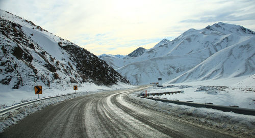 Breathtaking view at lindis pass new zealand.