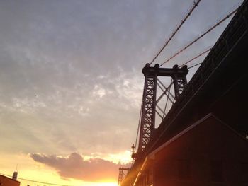 Low angle view of bridge against sky