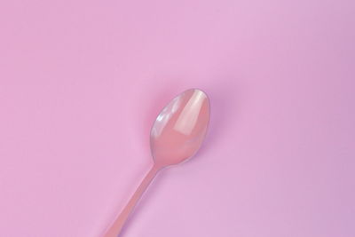 High angle view of pink petals on table