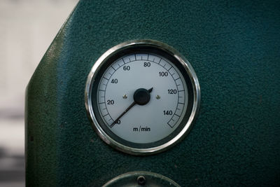 Close-up of meter