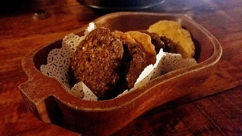 Close-up view of bread