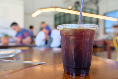 Close-up of coffee on table