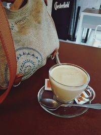 Close-up of coffee on table