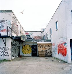 Graffiti on wall in city