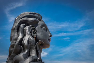 Adiyogi lord shiva statue from unique different angles