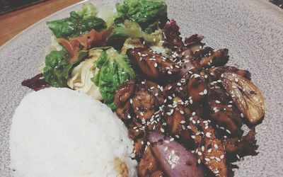 Close-up of vegetables in plate