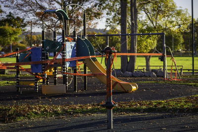 View of playground at park