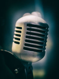 Close-up of microphone