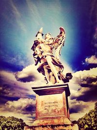 Low angle view of cloudy sky