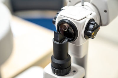 Slit lamps for eye examinations in hospitals