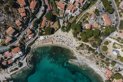 High angle view of cityscape