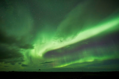 Scenic view of dramatic sky at night