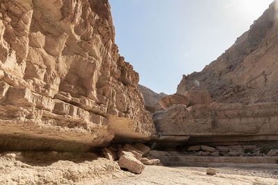 View of rock formations