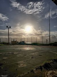 Field against sky during sunset