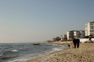 View of sea against clear sky