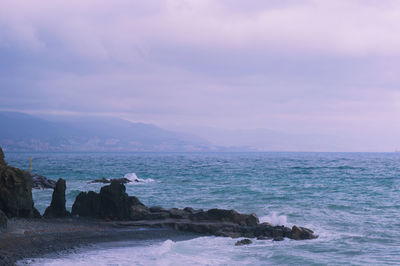 Scenic view of sea against sky