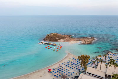 Cyprus - nissi beach in ayia napa - high angle view of sea against sky