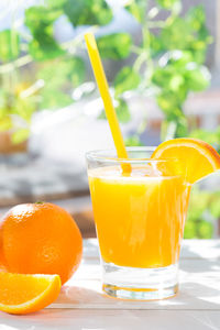 Close-up of drink on table