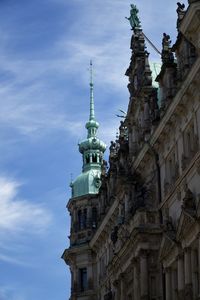 Low angle view of historic building against sky