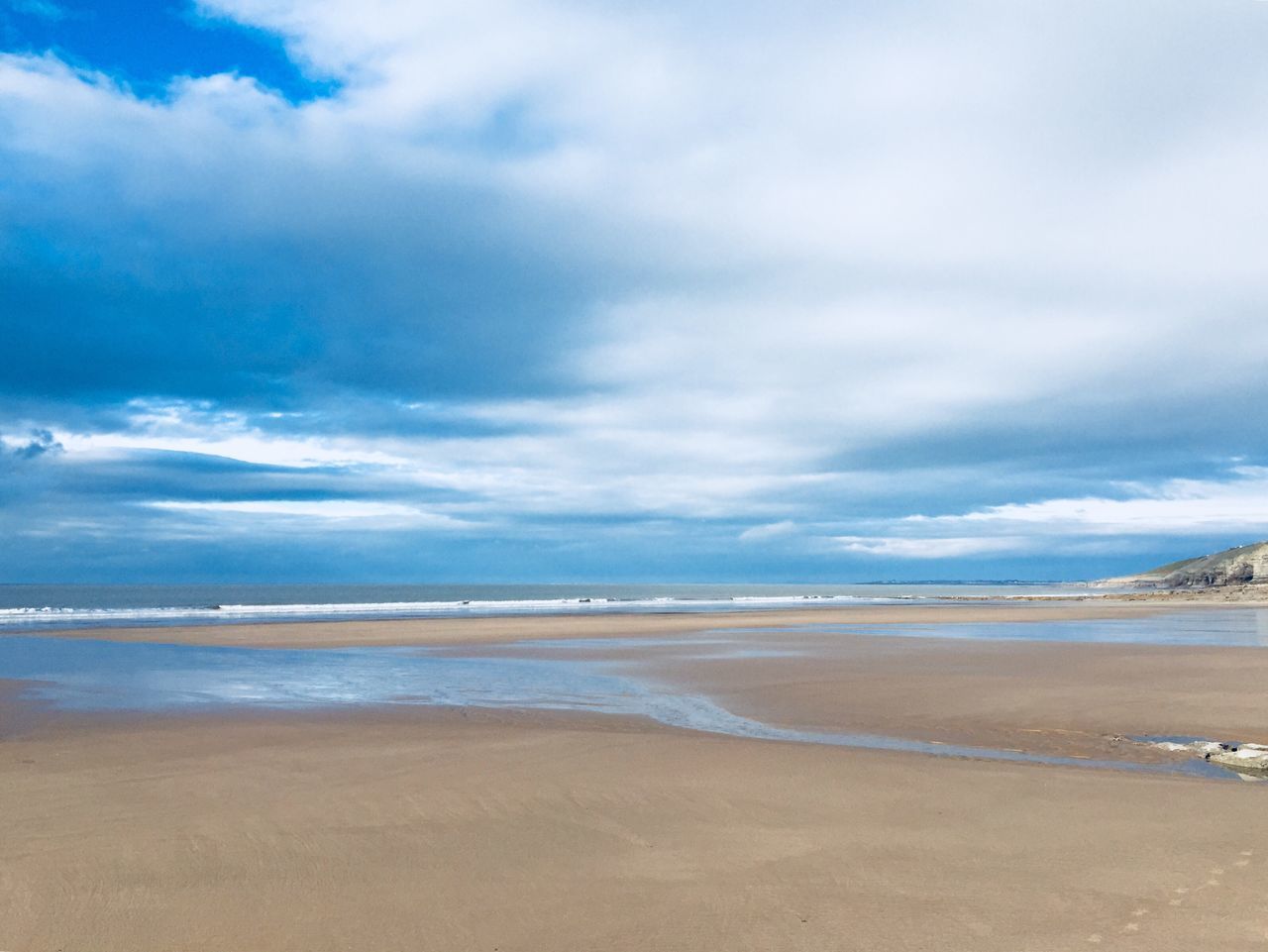 cloud - sky, beach, sky, water, sea, land, beauty in nature, scenics - nature, tranquil scene, tranquility, sand, day, nature, horizon over water, idyllic, horizon, non-urban scene, no people, outdoors, salt flat