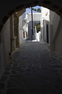 Narrow alley amidst buildings