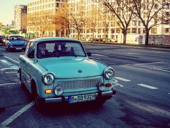 Vintage car in city