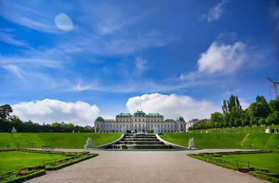 Built structure against cloudy sky