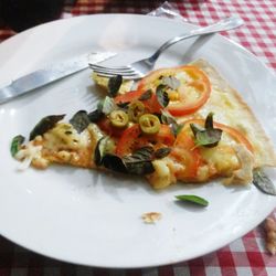 Close-up of food served in plate