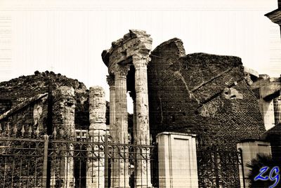 Low angle view of old building