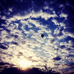 Low angle view of sky at sunset
