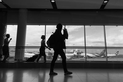 People waiting at airport