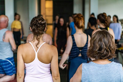 Rear view of people dancing