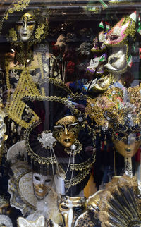 Close-up of decorations for sale in market