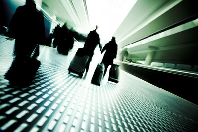 People walking in airport