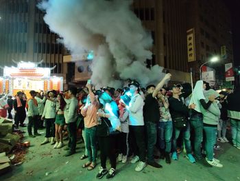 Group of people on street