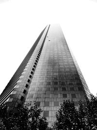 Low angle view of modern building against sky