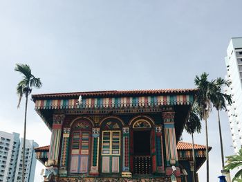 Low angle view of building against sky