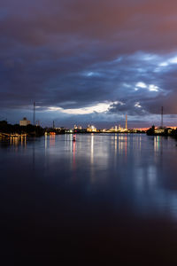 Scenic view of sea against sky at sunset