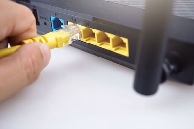 Midsection of person working