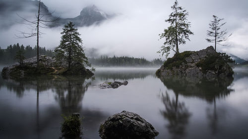 Panoramic view of lake against sky