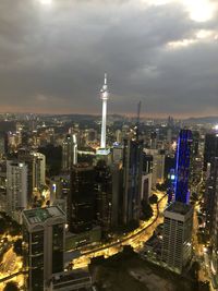 Nighttime city view of taipei city