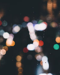 Defocused image of illuminated lights