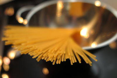 Close-up of illuminated lamp