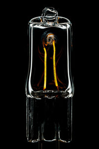 Close-up of drink against black background