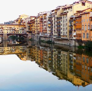 Reflection of buildings in water