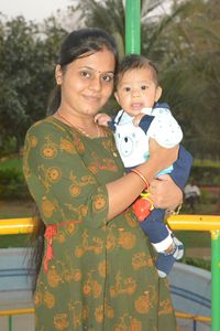 Portrait of happy mother and daughter