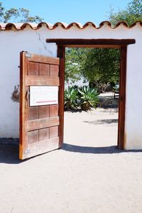 Entrance of building