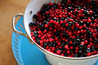 Close-up of strawberries in bowl