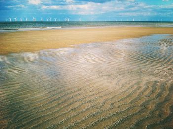 Scenic view of sandy beach